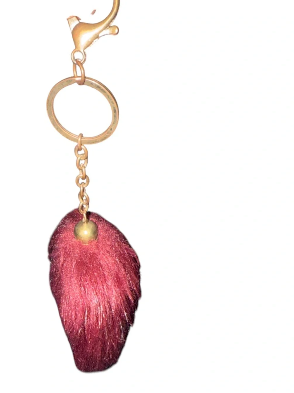 Faux Plush Key Chain Fox Tail Tassels Pendant Keychain Purse Bag Decoration Hang